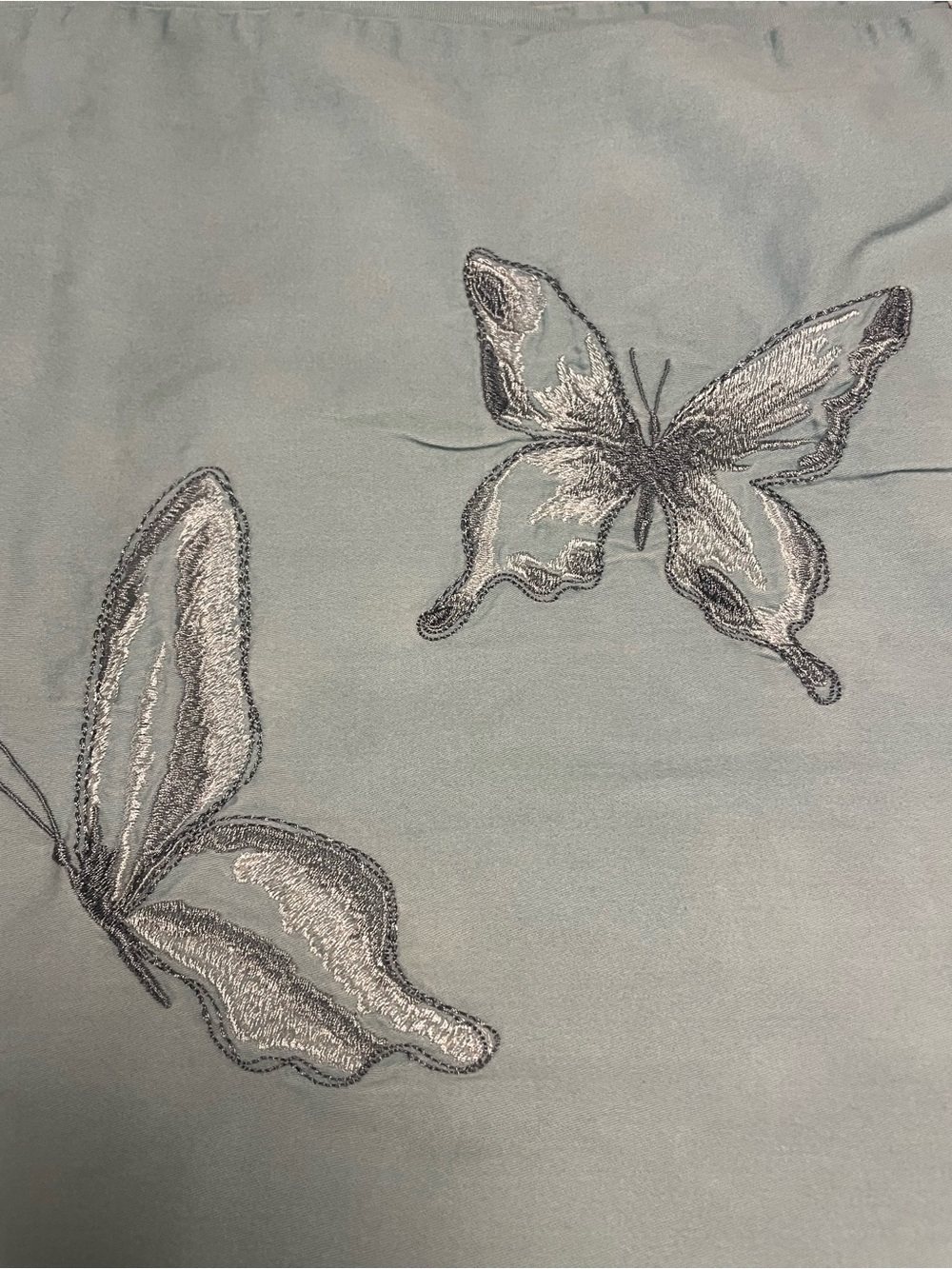 Prettiest Embroidered Butterfly Decorative Pillow covers Organic Cotton
